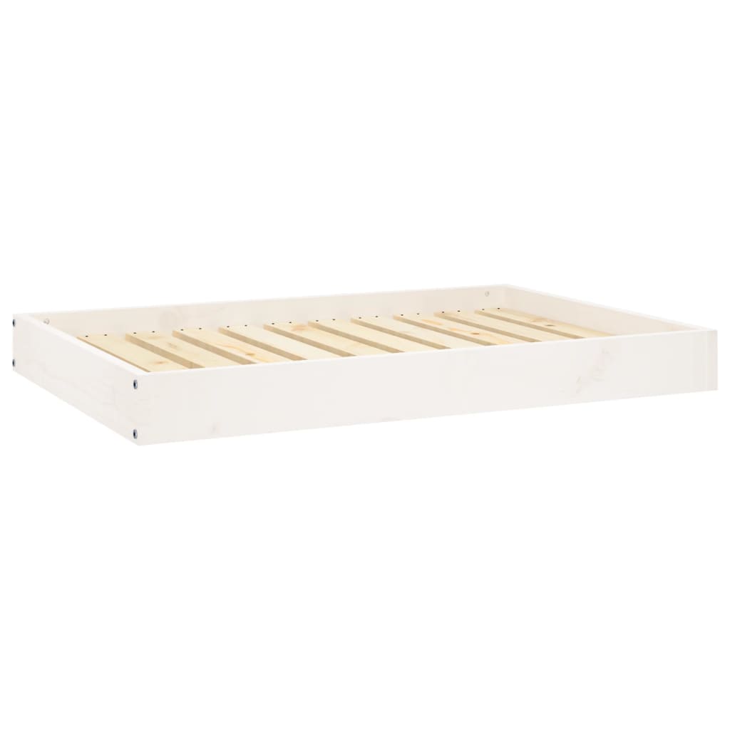 Dog Bed White 91,5x64x9 cm Solid Wood Pine