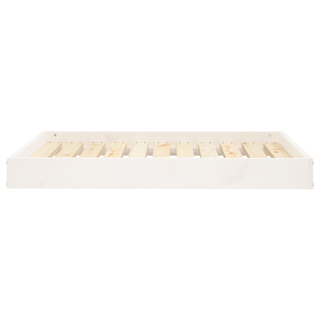 Dog Bed White 91,5x64x9 cm Solid Wood Pine
