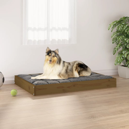Dog Bed Honey Brown 91,5x64x9 cm Solid Wood Pine