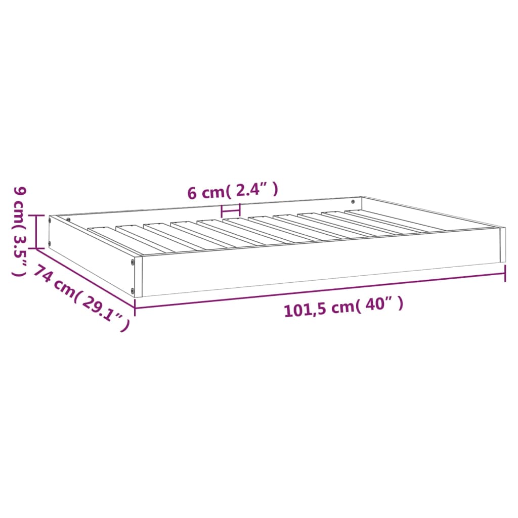 Dog Bed | White | Solid pine wood | Medium | Simple | Dog Bed
