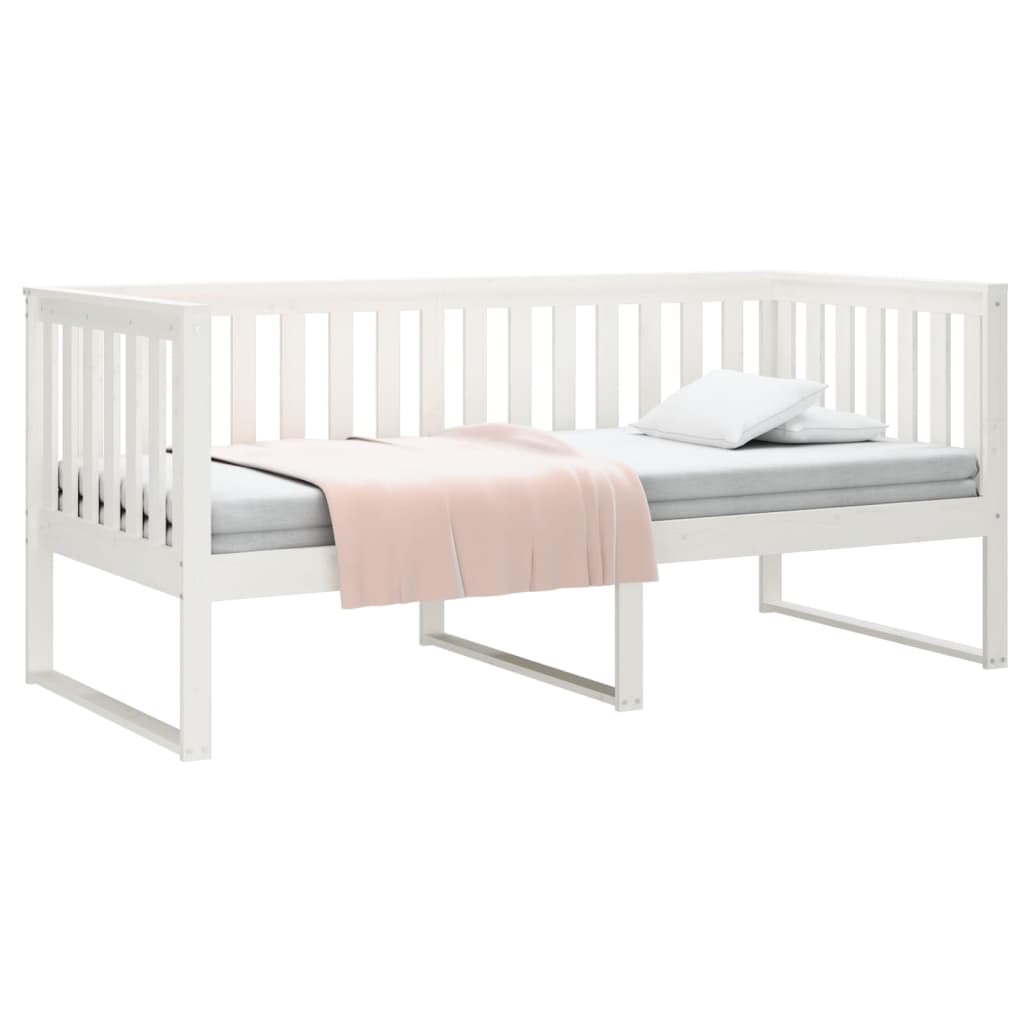 Day Bed without Mattress White 90x200 cm Solid Wood Pine