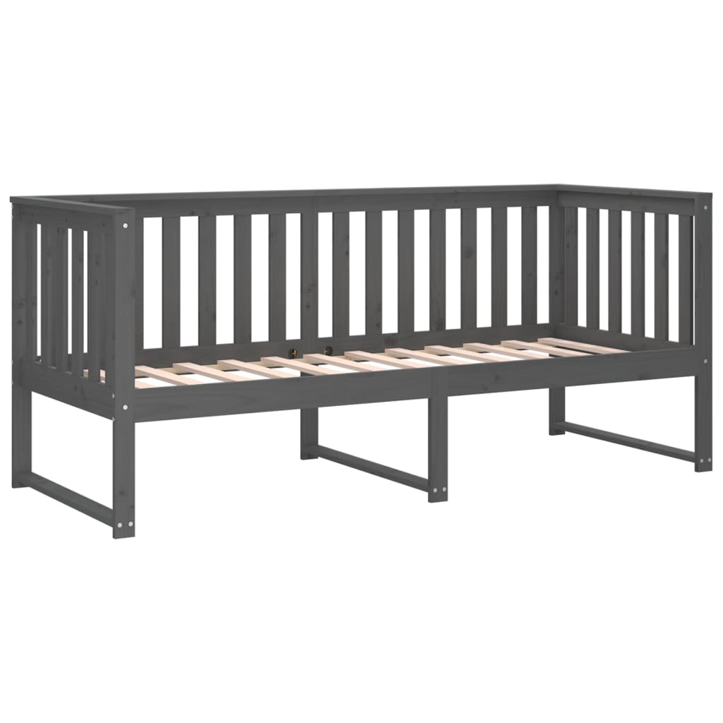 vidaXL Day Bed without Mattress Grey 80x200 cm Solid Wood Pine