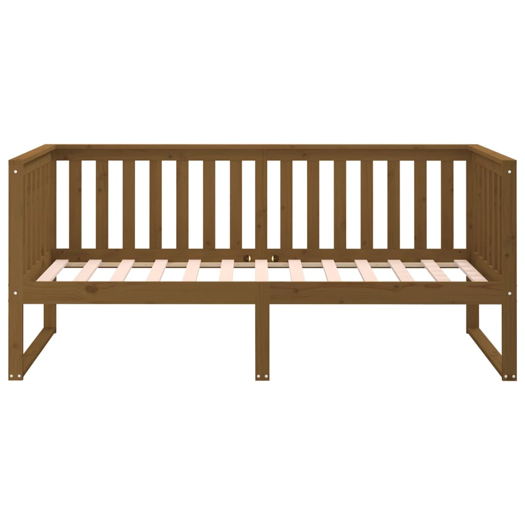 Day Bed without Mattress Honey Brown 90x190 cm Single Solid Wood Pine