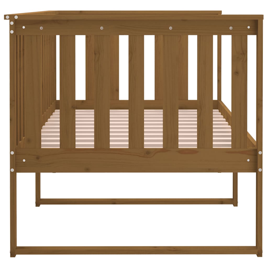 Day Bed without Mattress Honey Brown 90x190 cm Single Solid Wood Pine