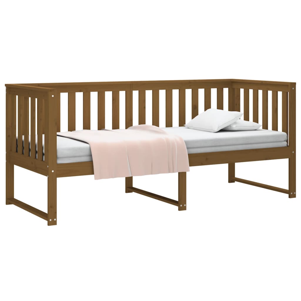 Day Bed without Mattress Honey Brown 75x190 cm Small Single Solid Wood Pine