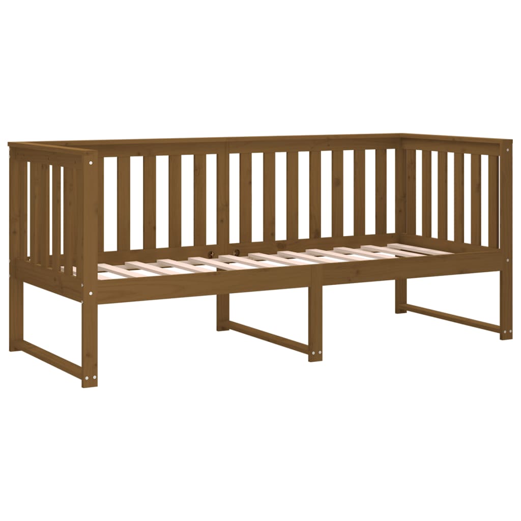 Day Bed without Mattress Honey Brown 75x190 cm Small Single Solid Wood Pine