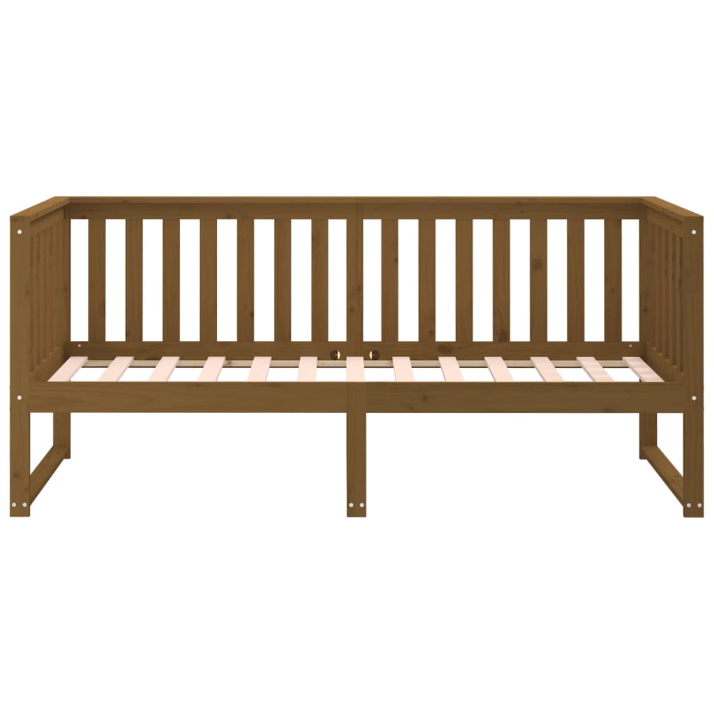 Day Bed without Mattress Honey Brown 75x190 cm Small Single Solid Wood Pine