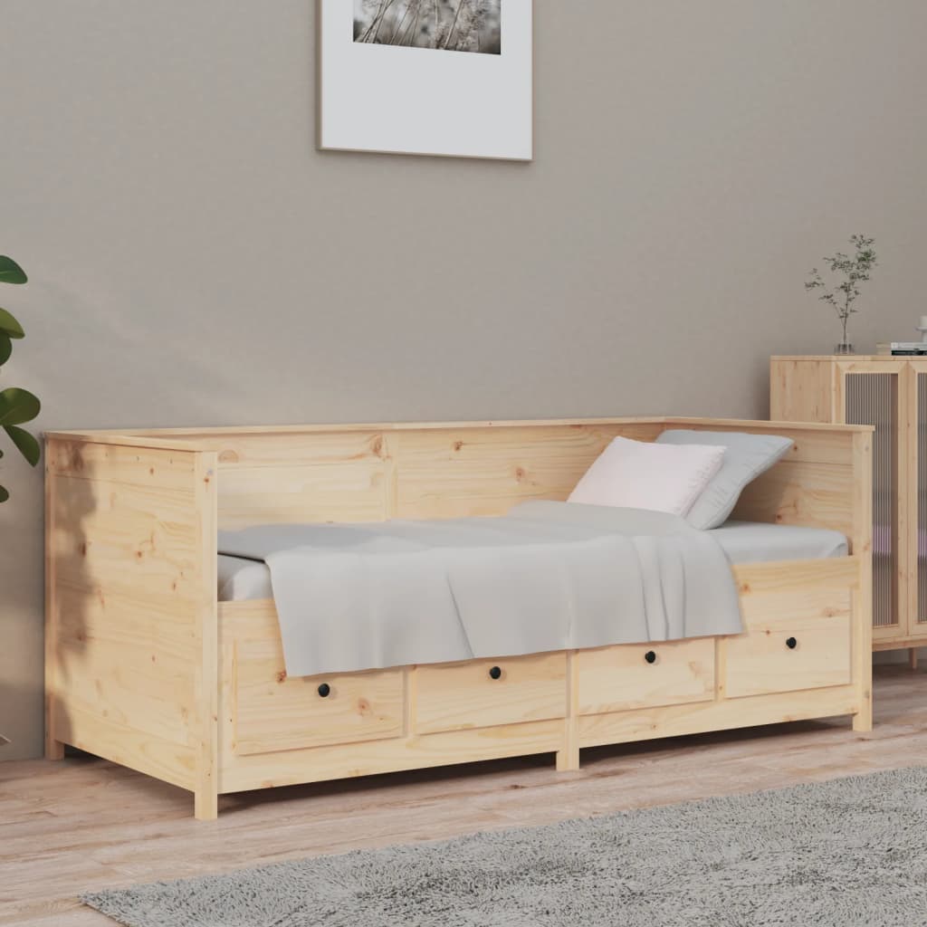 Day Bed without Mattress 90x190 cm Single  Solid Wood Pine