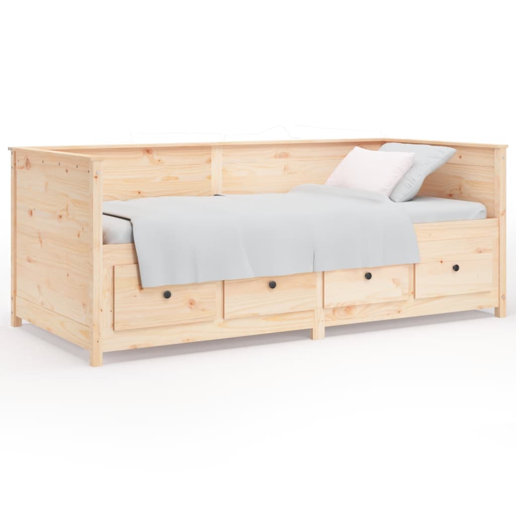 Day Bed without Mattress 75x190 cm Small Single Solid Wood Pine