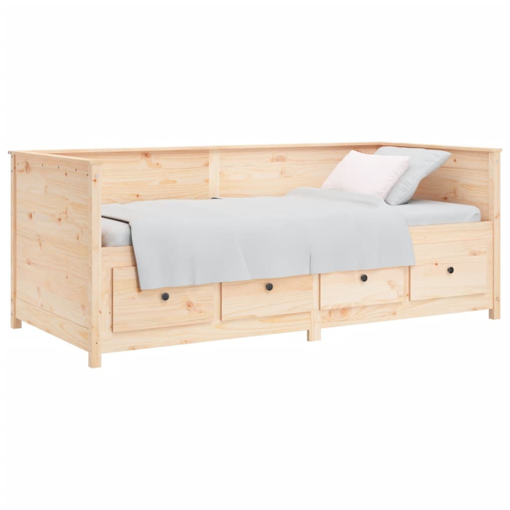 Day Bed without Mattress 75x190 cm Small Single Solid Wood Pine