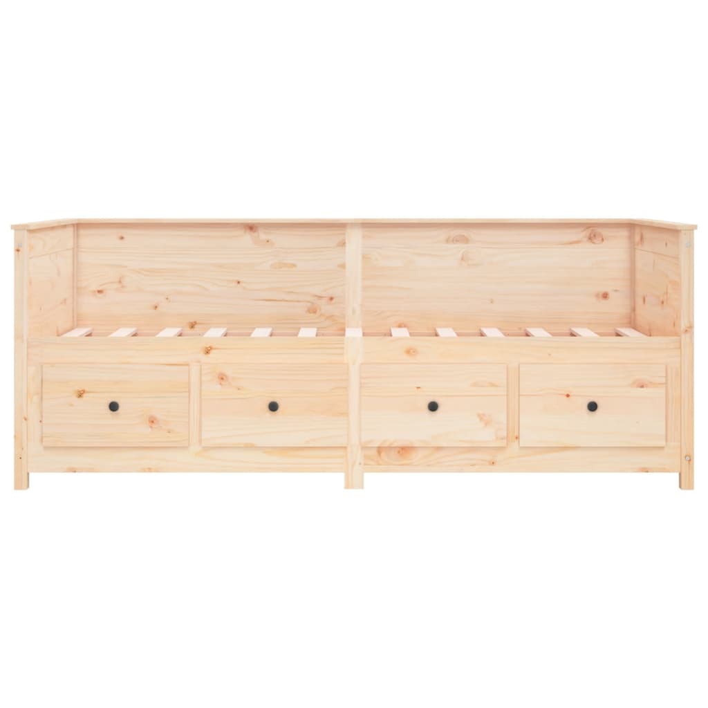 Day Bed without Mattress 75x190 cm Small Single Solid Wood Pine