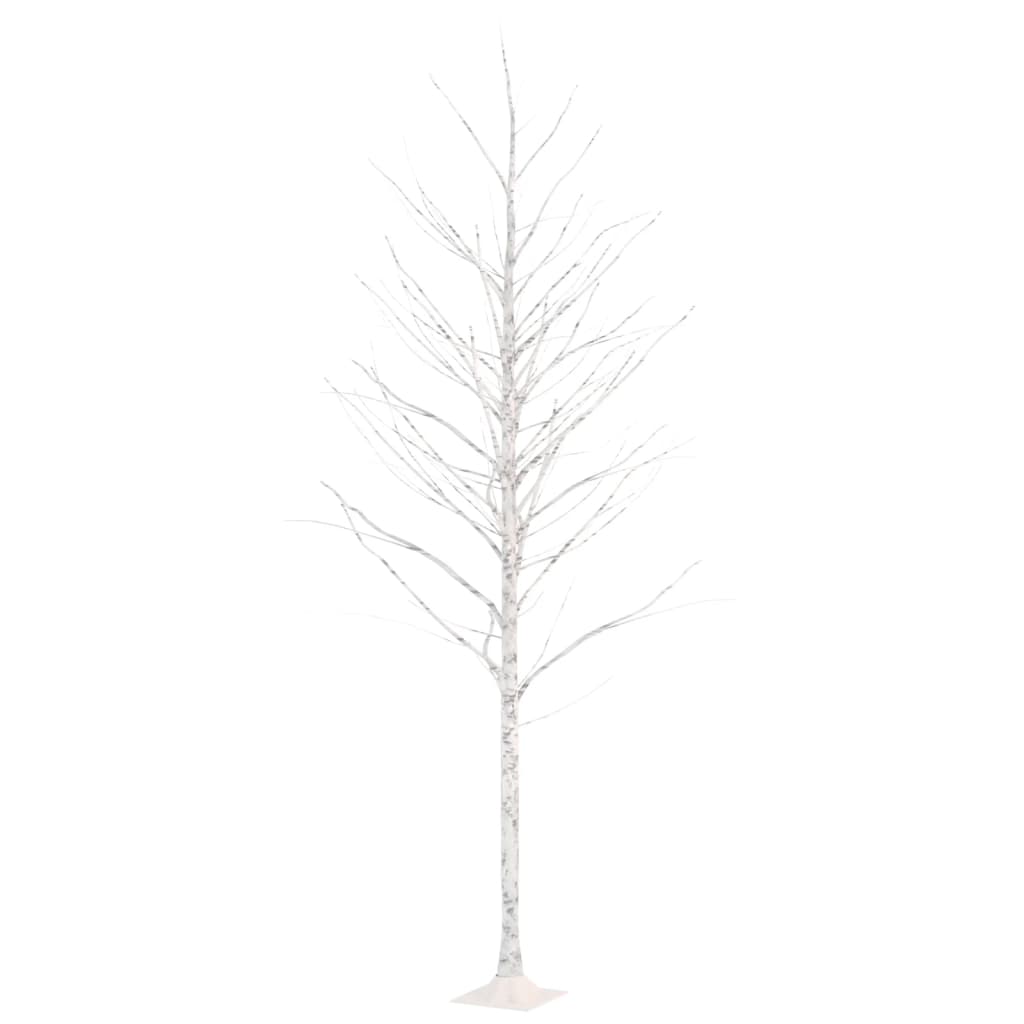 vidaXL LED White Birch Tree Warm White 240 LEDs 300 cm