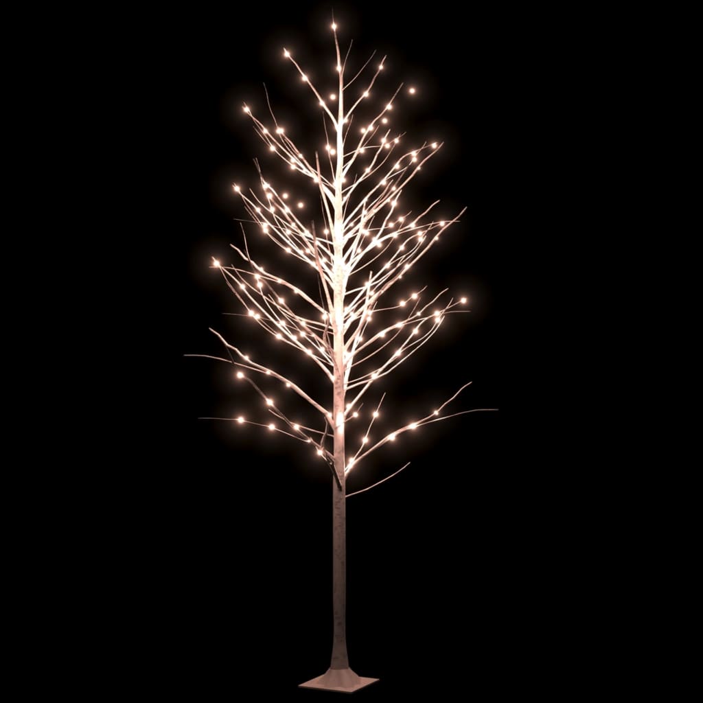 vidaXL LED White Birch Tree Warm White 240 LEDs 300 cm