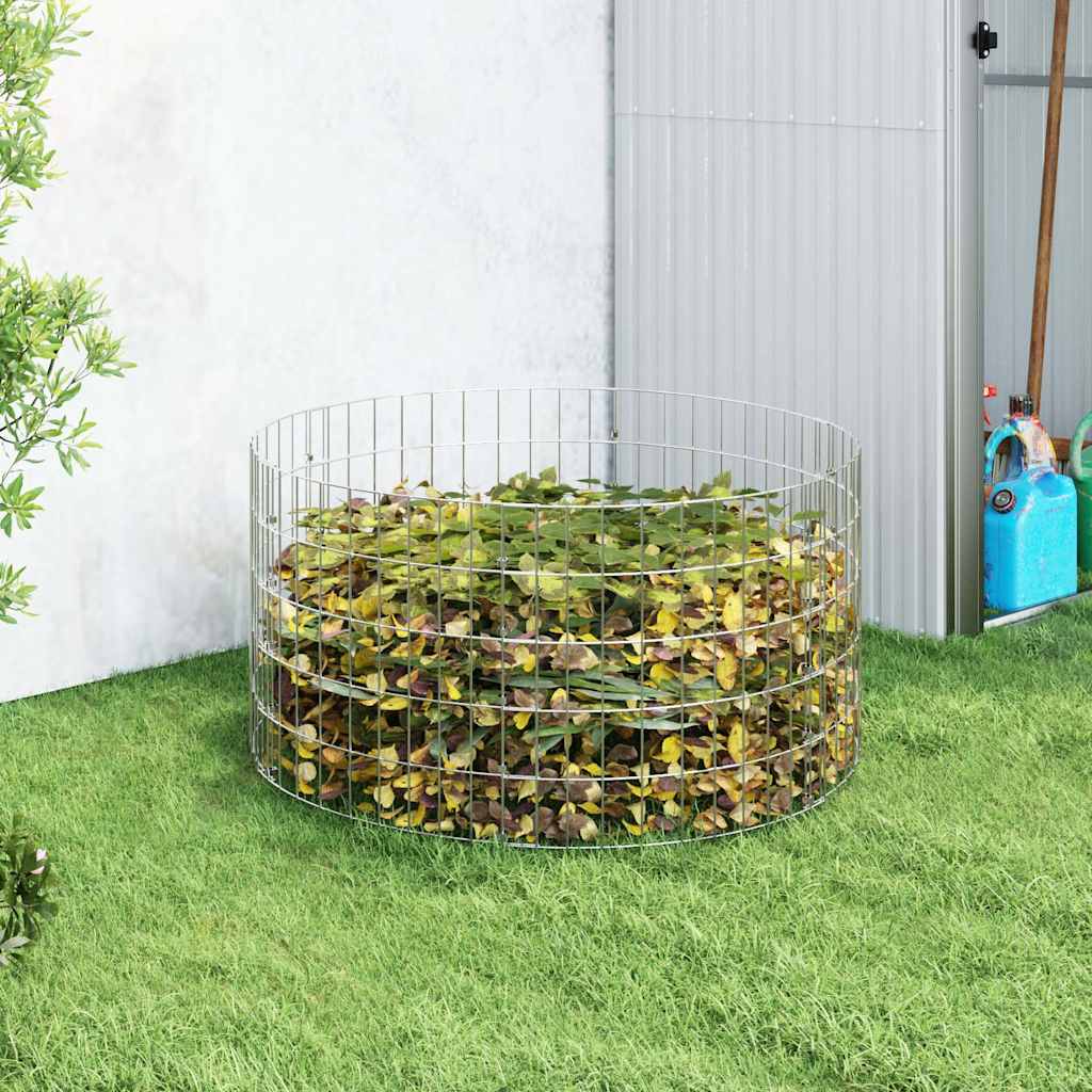 Garden Composter Ø100x50 cm Galvanised Steel