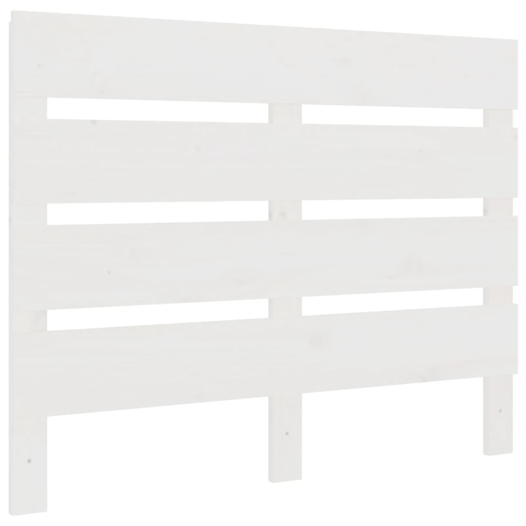 Tête de Lit Blanc 100x3x80 cm Bois Massif Pin