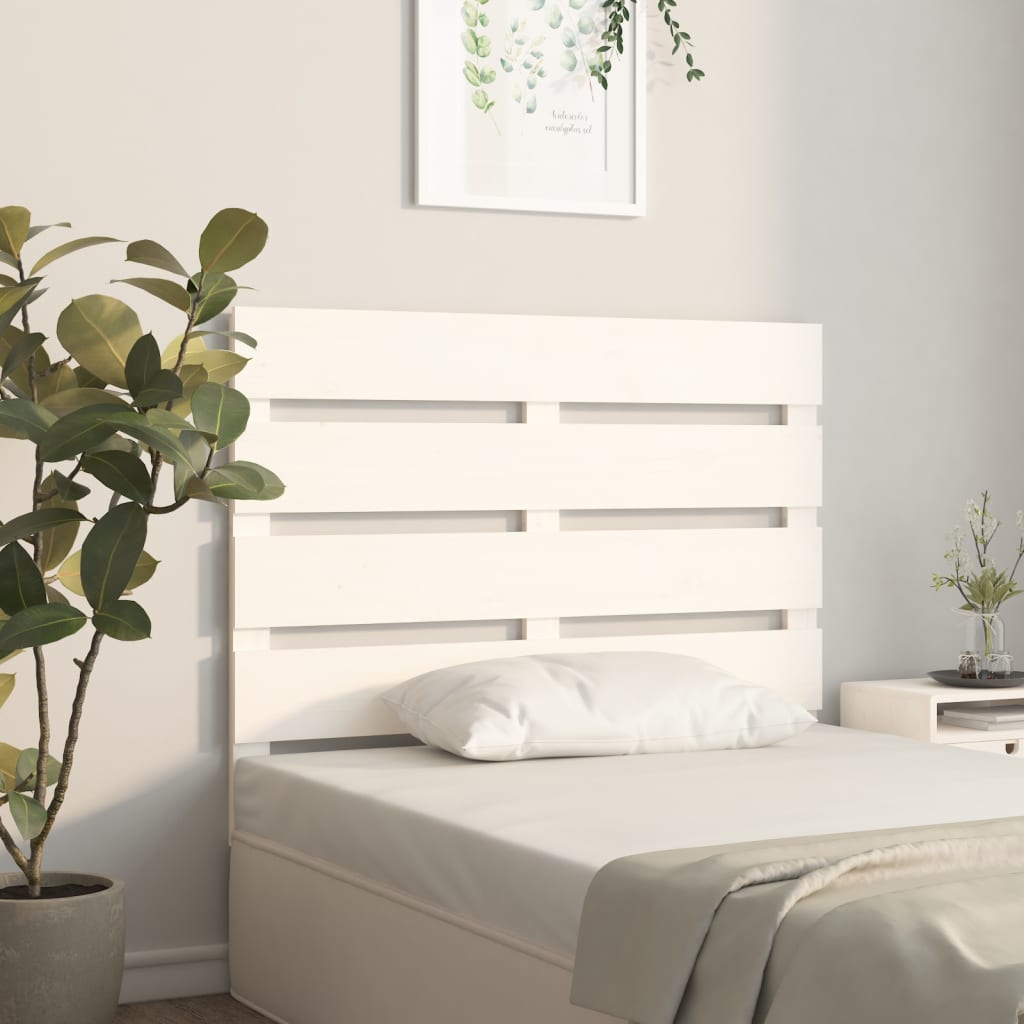 vidaXL Headboard White 100x3x80 cm Solid Wood Pine