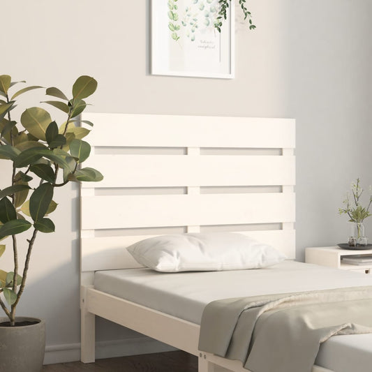 vidaXL Headboard White 100x3x80 cm Solid Wood Pine