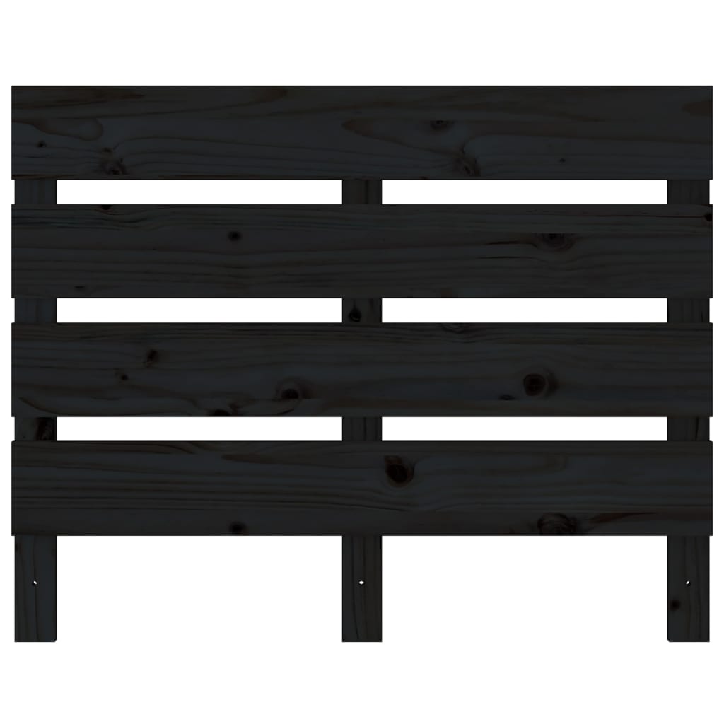 vidaXL Headboard Black 100x3x80 cm Solid Wood Pine