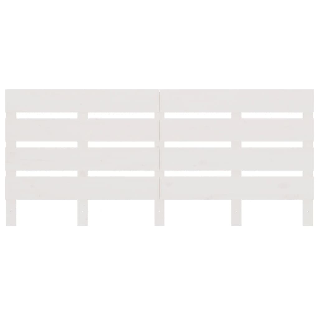 Headboard White 140x3x80 cm Solid Wood Pine