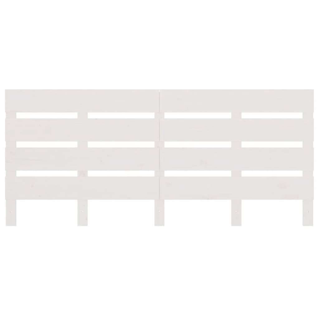 Headboard White 160x3x80 cm Solid Wood Pine
