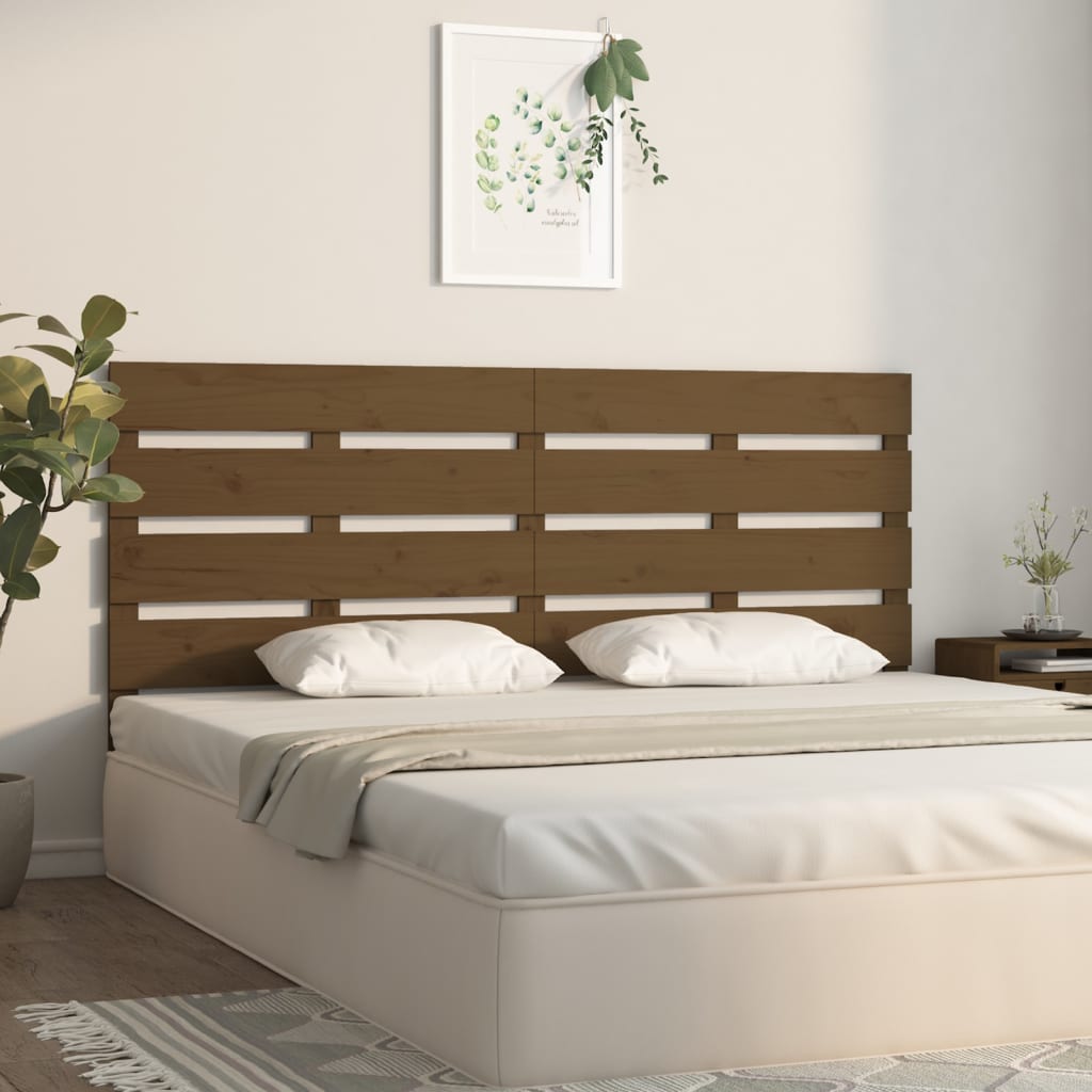 vidaXL Headboard Honey Brown 135x3x80 cm Solid Wood Pine