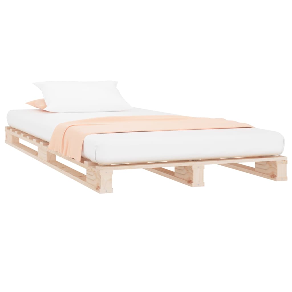 Pallet Bed without Mattress Single Solid Wood