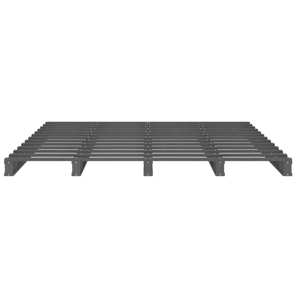 Pallet Bed without Mattress Grey Small Double Solid Wood