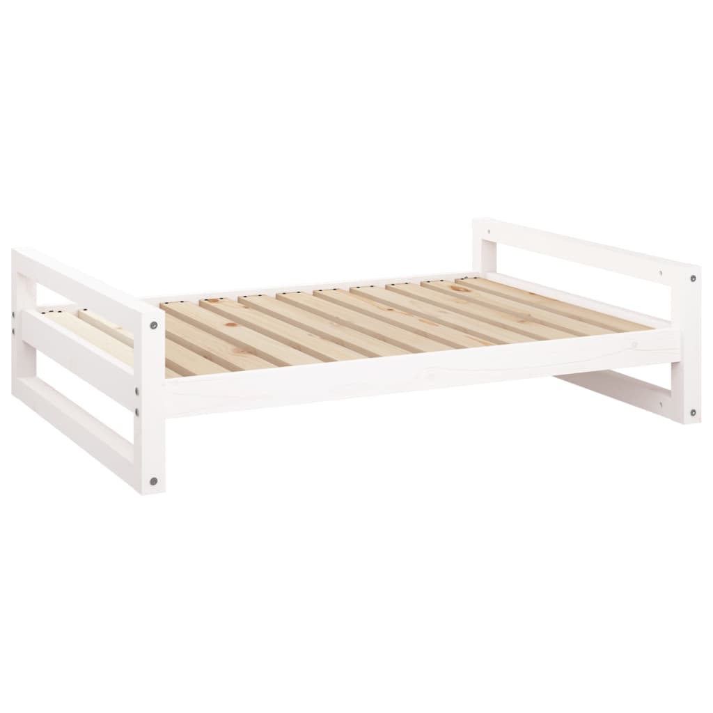 vidaXL Dog Bed White 105.5x75.5x28 cm Solid Pine Wood