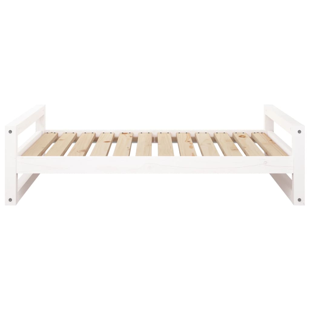 vidaXL Dog Bed White 105.5x75.5x28 cm Solid Pine Wood