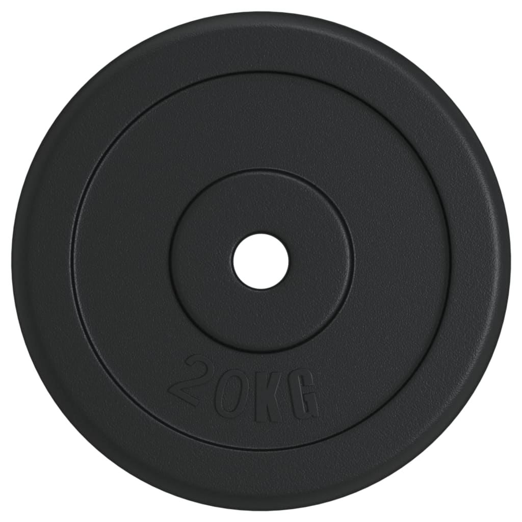 vidaXL Weight Plate 20 kg Cast Iron