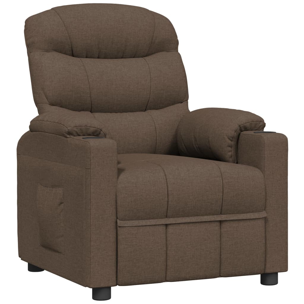 Recliner Chair Brown Fabric