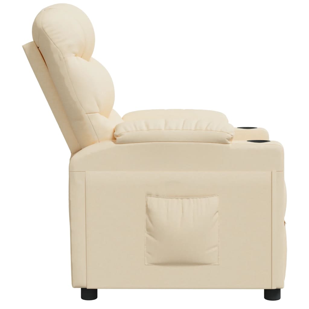Recliner Chair Cream Fabric