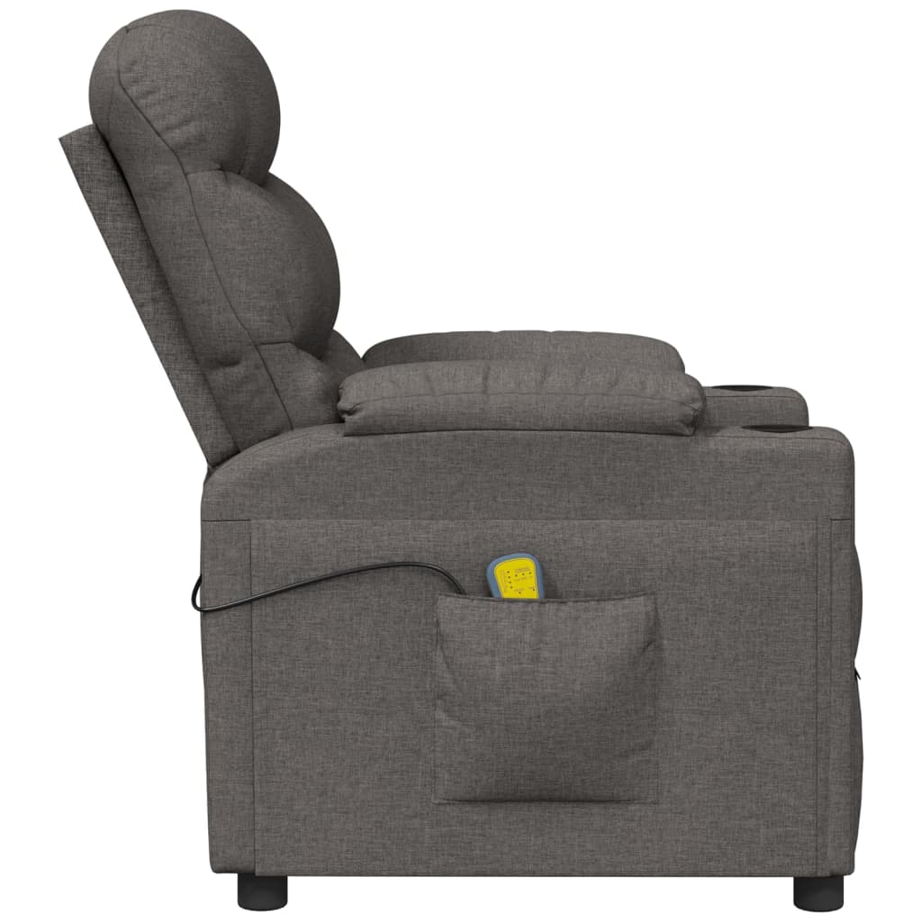 Massage Chair Dark Grey Fabric