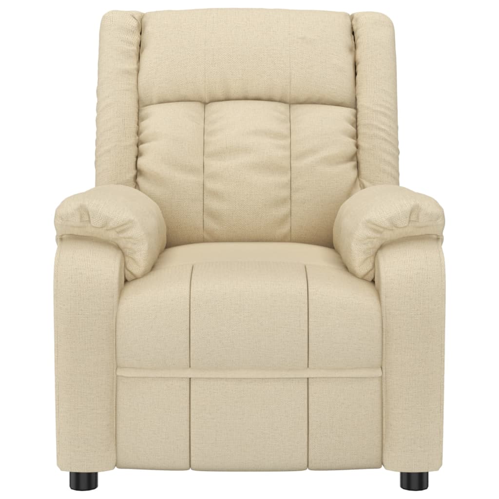 Recliner Chair Cream Fabric