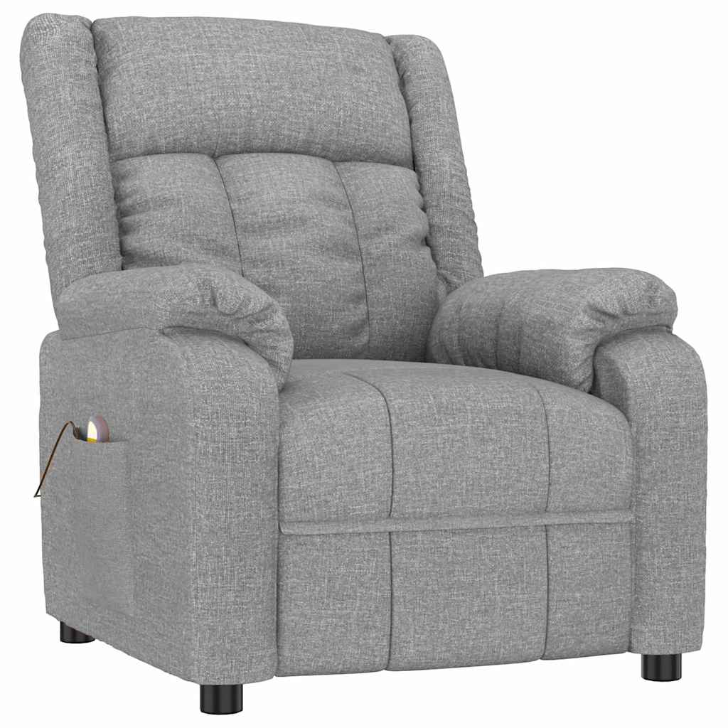 Massage Chair Light Grey Fabric