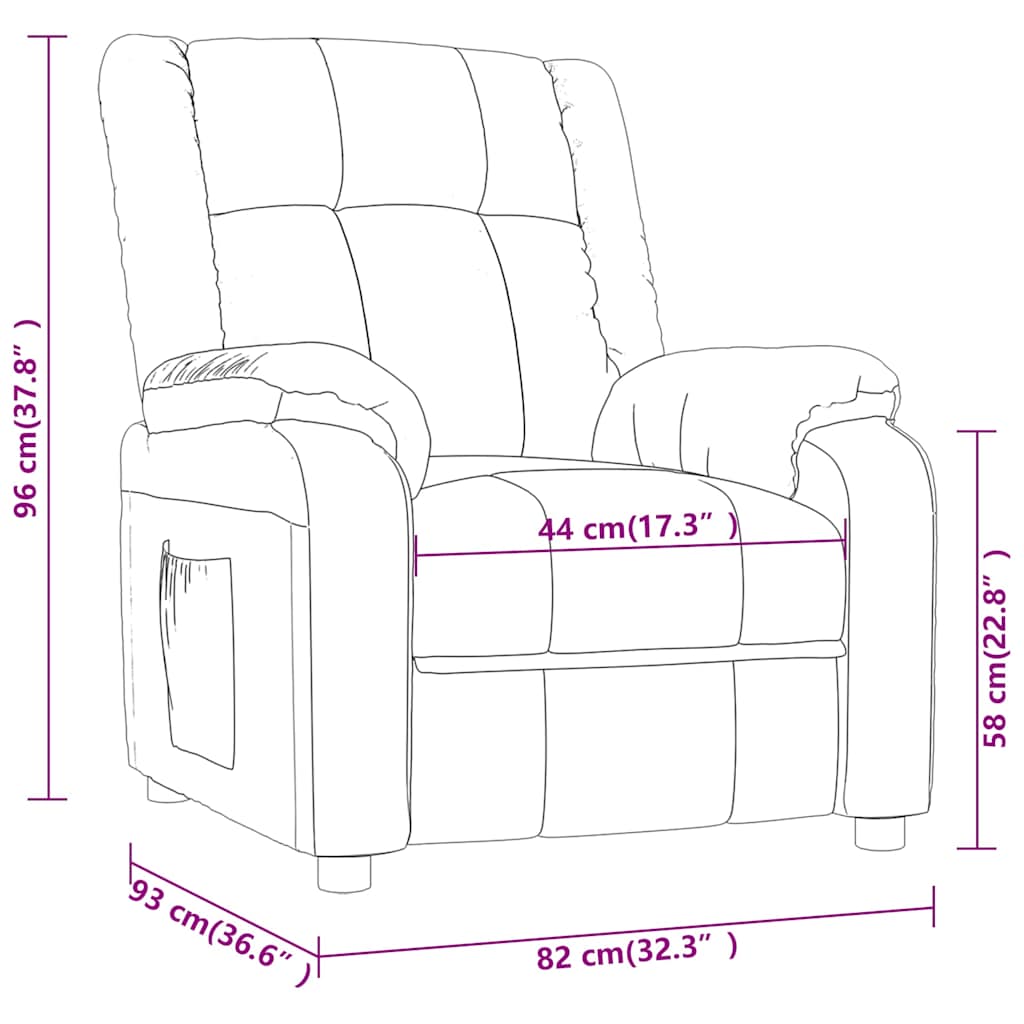 Massage Chair Light Grey Fabric