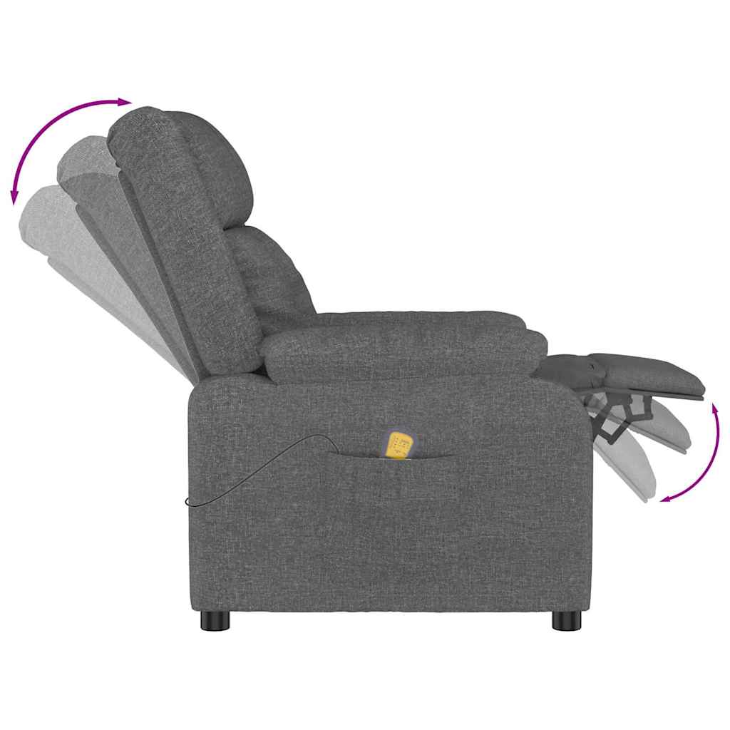 Massage Chair Dark Grey Fabric