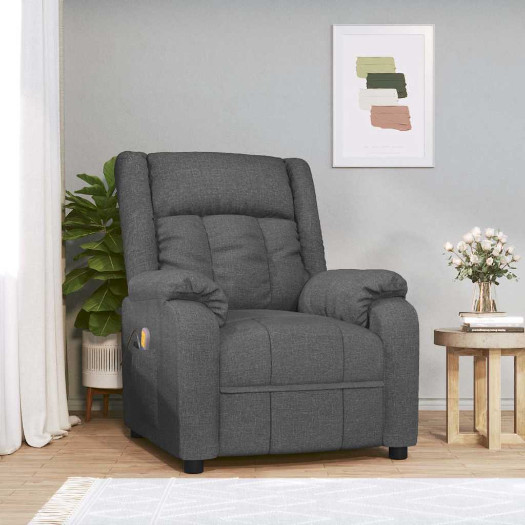 Massage Chair Dark Grey Fabric