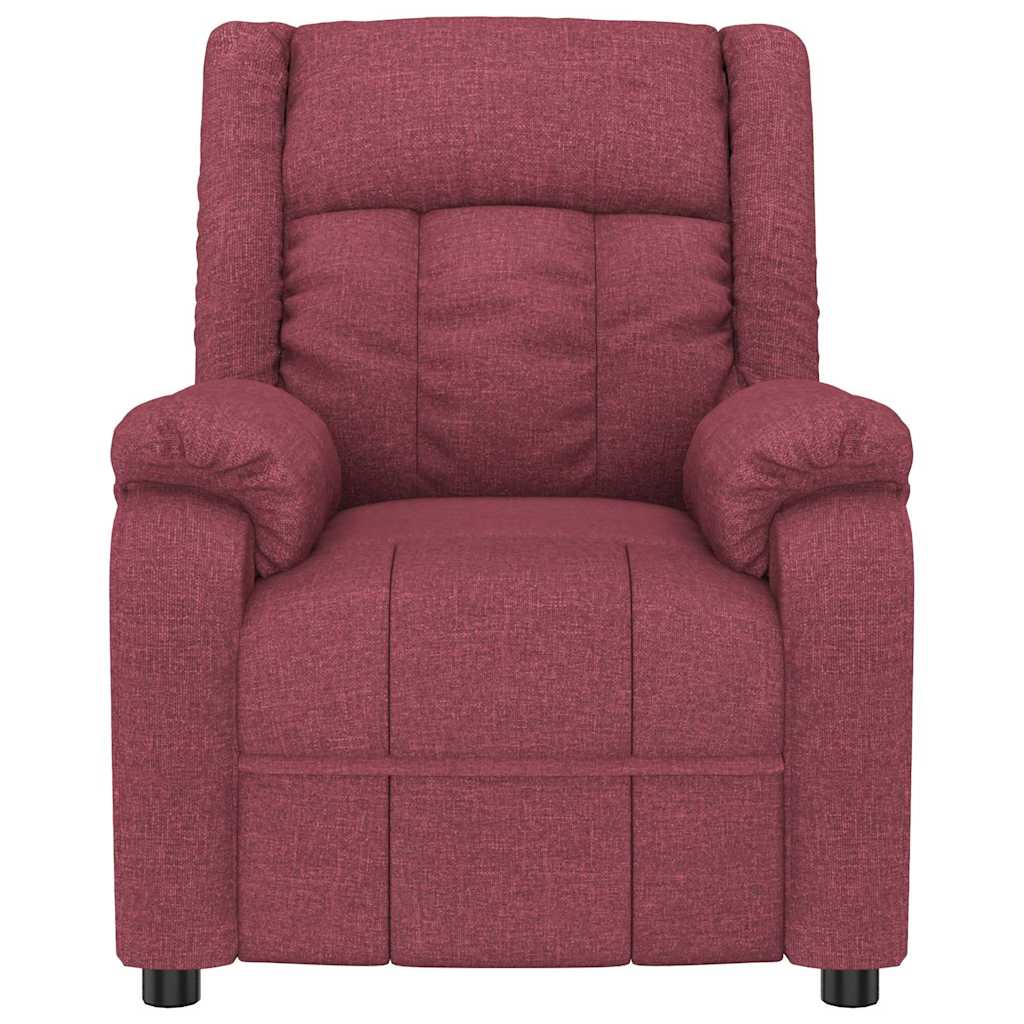 Massage Chair Wine Red Fabric
