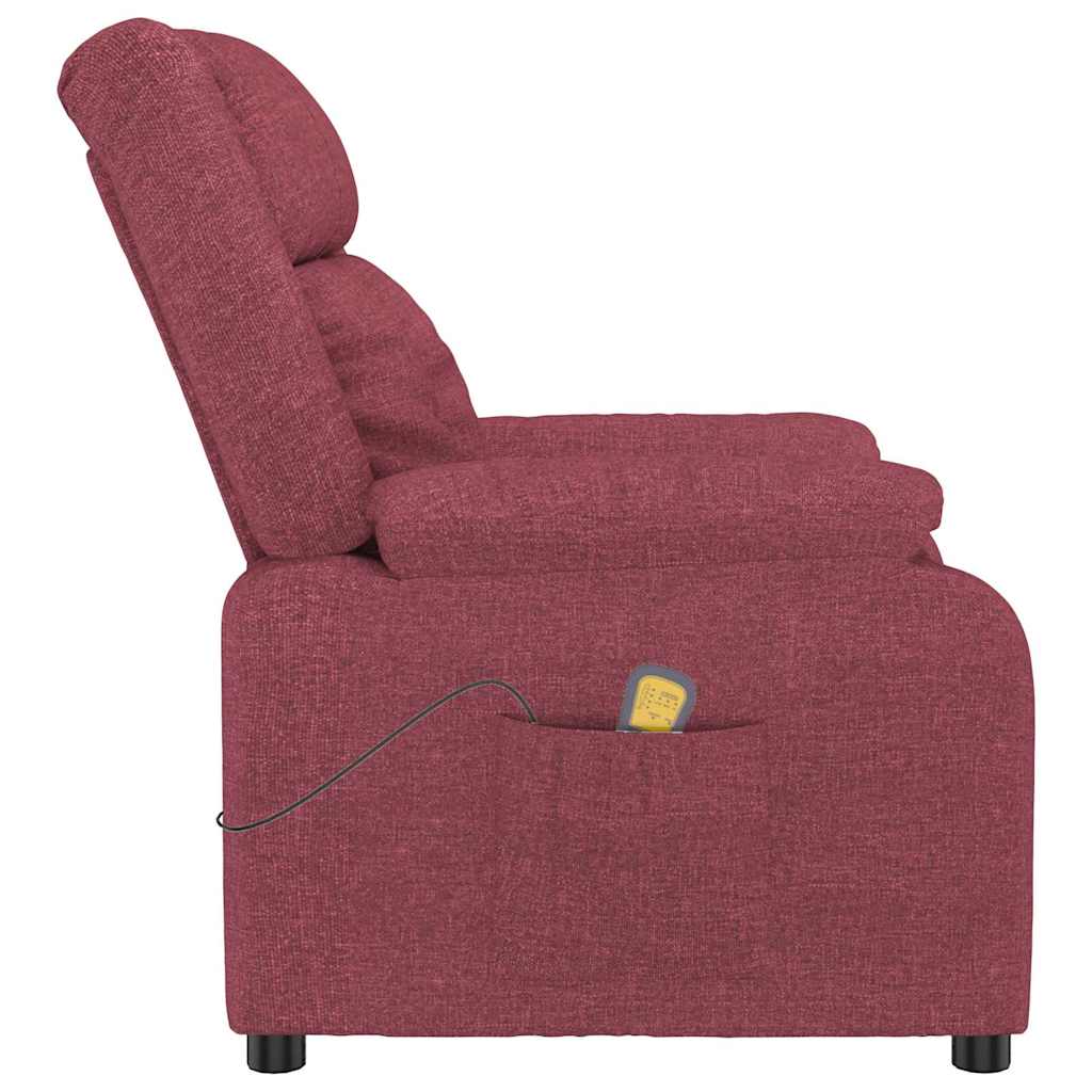 Massage Chair Wine Red Fabric