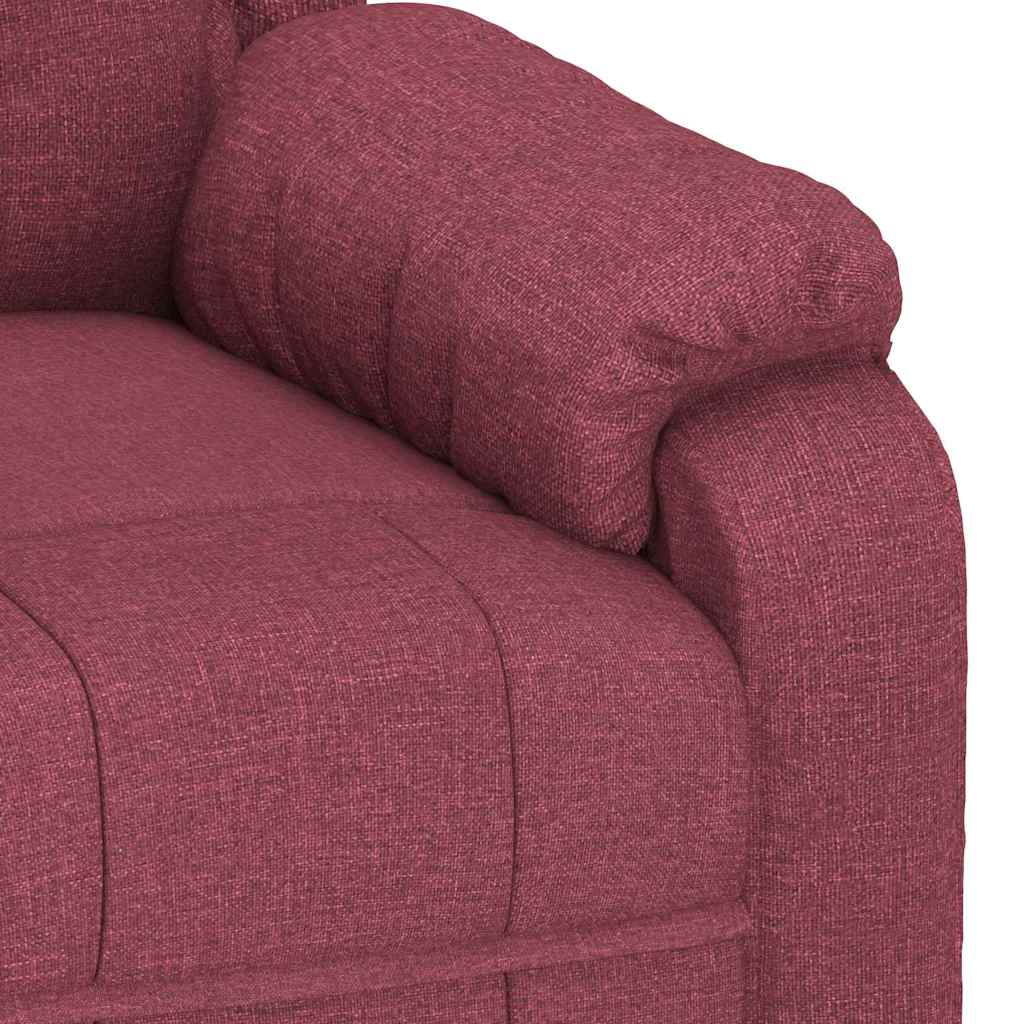 Massage Chair Wine Red Fabric