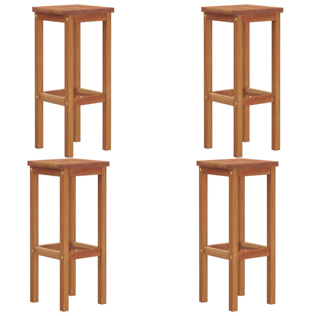 Bar Stool | Set of 4 | Natural wood