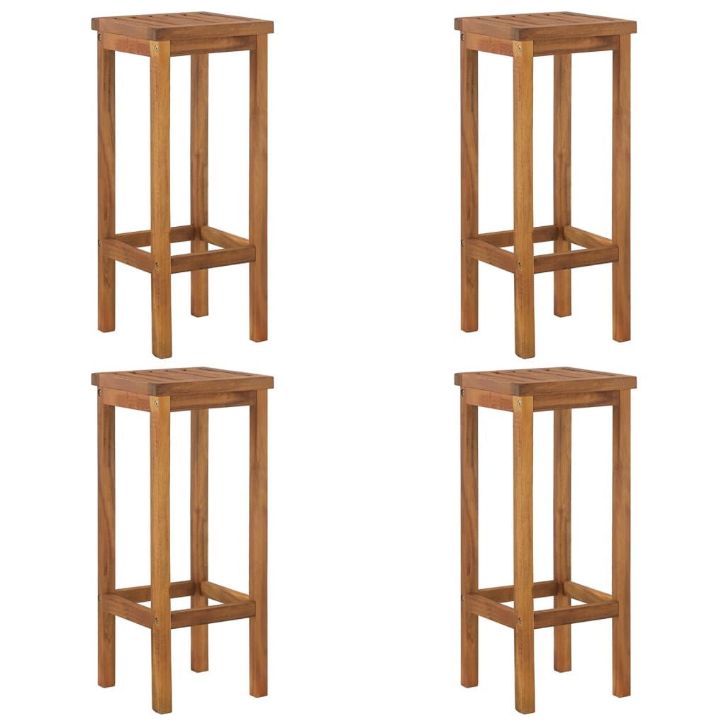 Garden Bar Set | Brown | Solid Acacia wood | Medium | Footrest