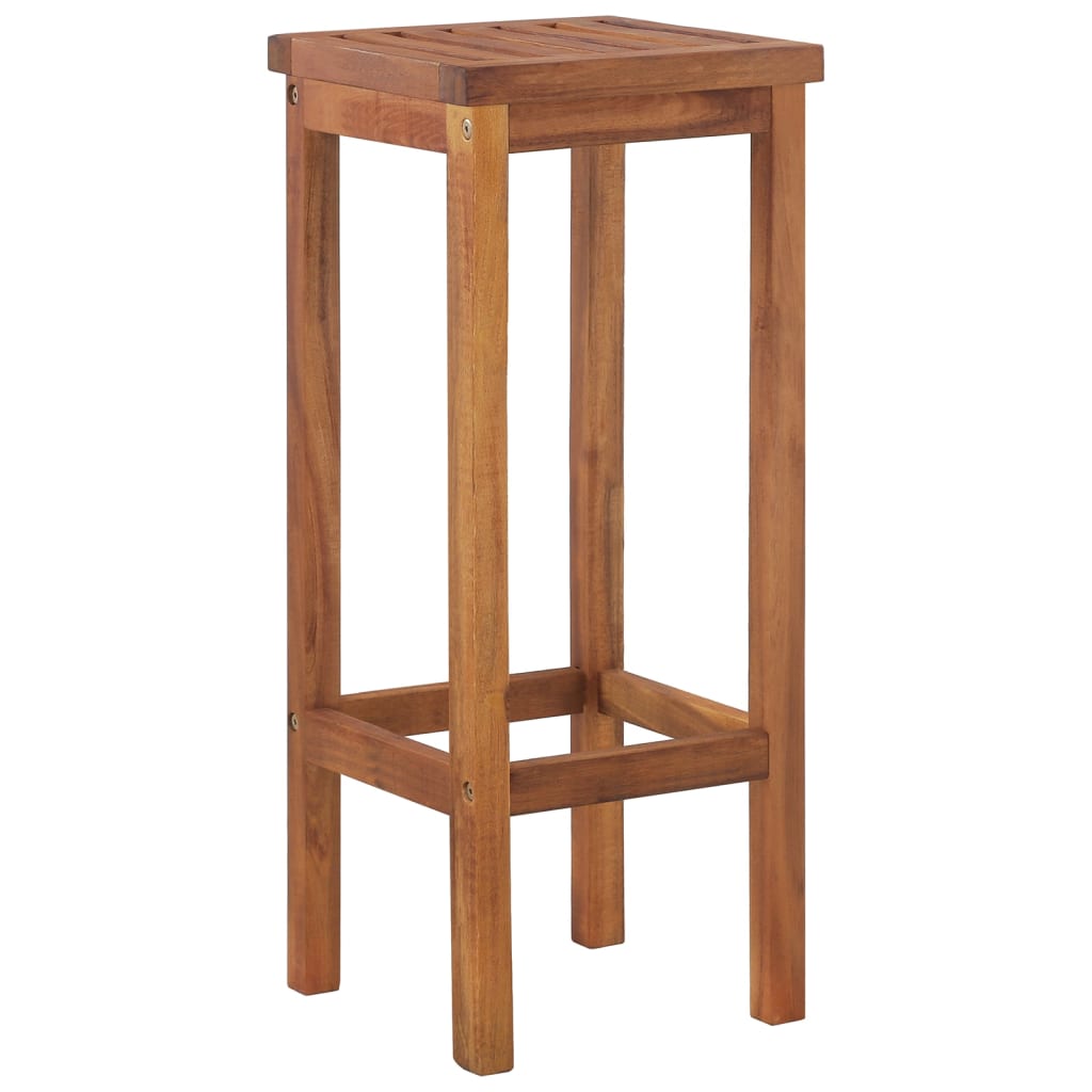 Garden Bar Set | Brown | Solid Acacia wood | Medium | Footrest