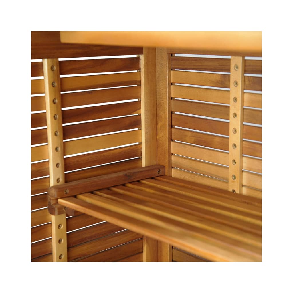 Garden Bar Set | Brown | Solid Acacia wood | Medium | Footrest