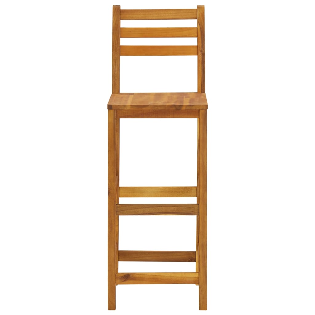 Garden Bar Set | Brown | Solid Acacia wood | Medium | Footrest