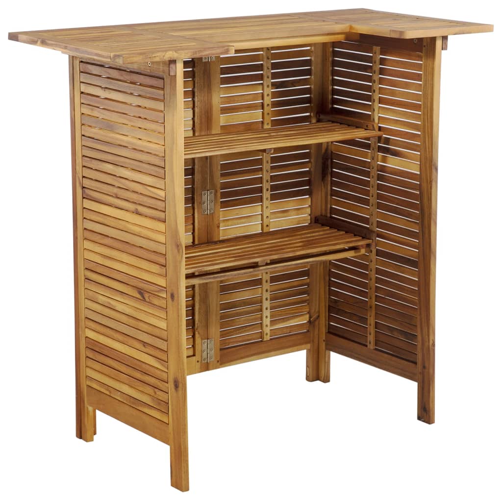 Garden Bar Set | Natural wood | Solid Acacia wood | Standard | Footrest