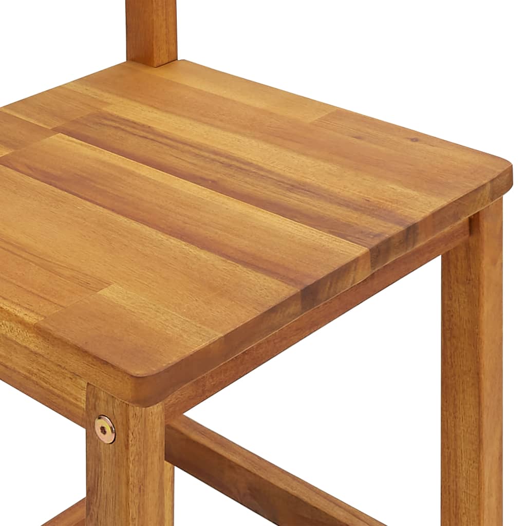 Balcony Bar Set | Brown | Solid Acacia Wood | Medium | With Footrest