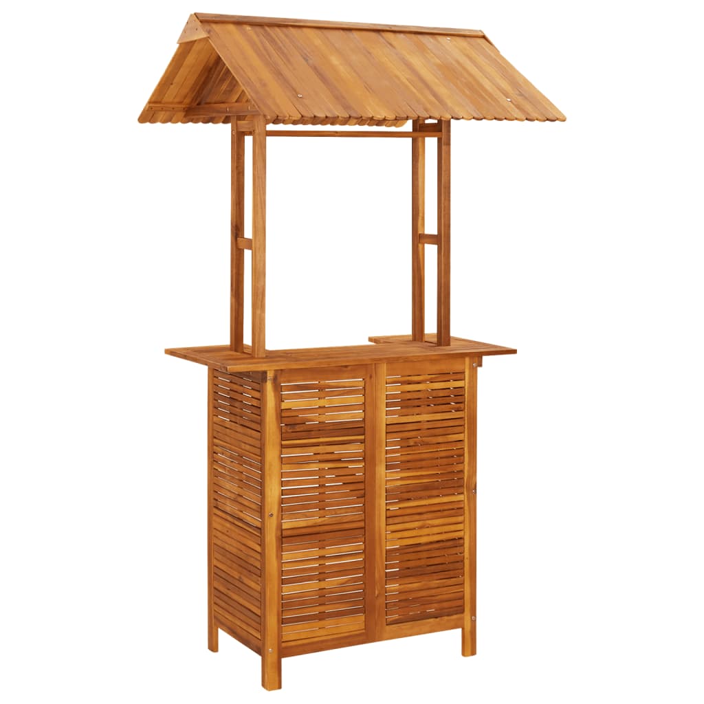 Garden Bar Set | Natural wood | Solid Acacia wood | Large | Footrest