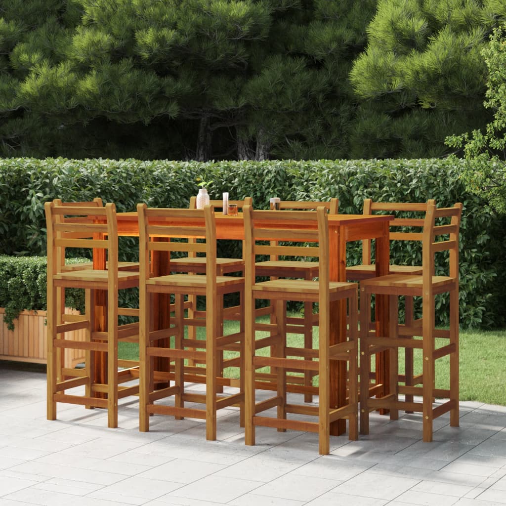 Garden Bar Set | Natural Wood | Solid acacia wood with oil finish | Large